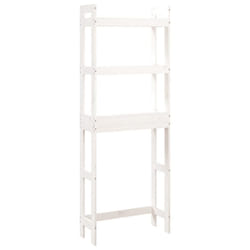 vidaXL Solid Wood Pine Toilet Rack Wooden Bathroom Space Saver Multi Colours - white
