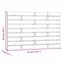 VidaXL 824665 headboard/footboard Grey - Additional view 8