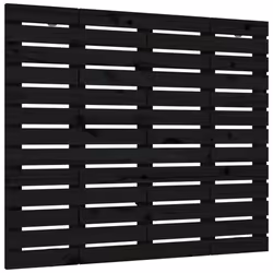 vidaXL Wall Headboard Bedroom Bed Header Decor Bed Headboard Solid Wood Pine - black, 81 x 3 x 91.5 cm