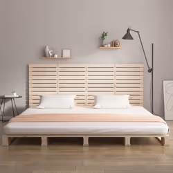 vidaXL Wall Headboard Bedroom Bed Header Decor Bed Headboard Solid Wood Pine - brown, 166 x 3 x 91.5 cm