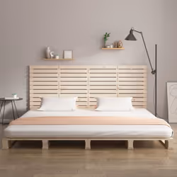 vidaXL Wall Headboard Bedroom Bed Header Decor Bed Headboard Solid Wood Pine - brown, 186 x 3 x 91.5 cm