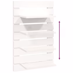 vidaXL 2x Solid Wood Pine Wall-mounted Bedside Shelves Storage Multi Colours - white - Additional view 7
