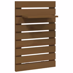 vidaXL 2x Solid Wood Pine Wall-mounted Bedside Shelves Storage Multi Colours - honey brown - Additional view 4