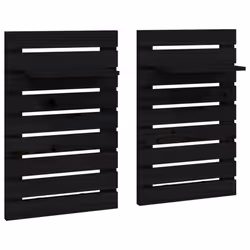 VidaXL 824772, Pine, Black, 400 mm, 175 mm, 630 mm, 2 pc(s)