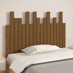 vidaXL Solid Wood Pine Wall Headboard Bedroom Bed Header Multi Colours/Sizes - honey brown, 108 x 3 x 80 cm - Additional view 2