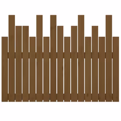 vidaXL Solid Wood Pine Wall Headboard Bedroom Bed Header Multi Colours/Sizes - honey brown, 108 x 3 x 80 cm - Additional view 4