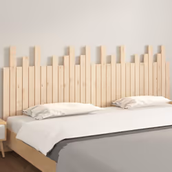 vidaXL Solid Wood Pine Wall Headboard Bedroom Bed Header Multi Colours/Sizes - brown, 204 x 3 x 80 cm - Additional view 2