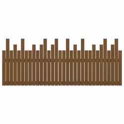 vidaXL Solid Wood Pine Wall Headboard Bedroom Bed Header Multi Colours/Sizes - honey brown, 204 x 3 x 80 cm - Additional view 4