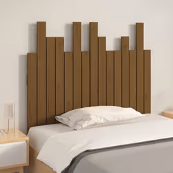 vidaXL Solid Wood Pine Wall Headboard Bedroom Bed Header Multi Colours/Sizes - honey brown, 95.5 x 3 x 80 cm - Additional view 2