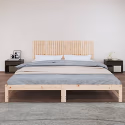 vidaXL Solid Wood Pine Wall Headboard Bed Header Multi Colours Multi Sizes - brown, 204 x 3 x 60 cm - Additional view 2