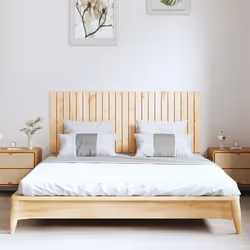 vidaXL Solid Wood Pine Wall Headboard Bed Header Multi Colours Multi Sizes - brown, 147 x 3 x 60 cm - Additional view 2
