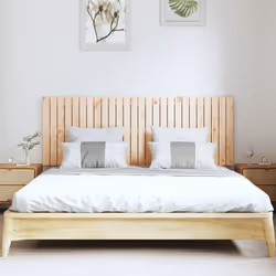 vidaXL Solid Wood Pine Wall Headboard Bed Header Multi Colours Multi Sizes - brown, 166 x 3 x 60 cm - Additional view 2