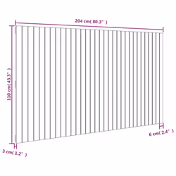 VidaXL 824929 headboard/footboard White - Additional view 8