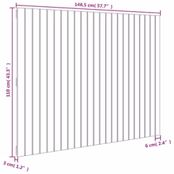 VidaXL 824944 headboard/footboard White - Additional view 8