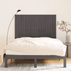 vidaXL Solid Wood Pine Wall Headboard Bed Header Multi Colours Multi Sizes - grey, 146.5 x 3 x 110 cm - Additional view 2