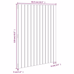 VidaXL 824954 headboard/footboard White - Additional view 7