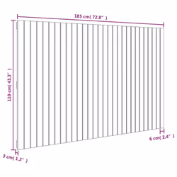 VidaXL 824964 headboard/footboard White - Additional view 8