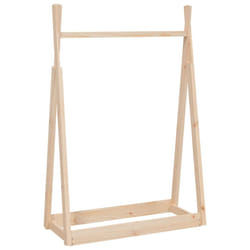 vidaXL Solid Wood Pine Clothes Rack Wardrobe Coat Rack Hanger Multi Colours - natural