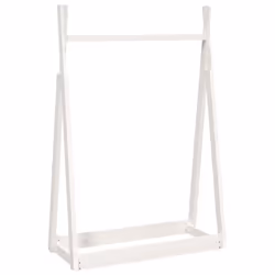 vidaXL Solid Wood Pine Clothes Rack Wardrobe Coat Rack Hanger Multi Colours - white
