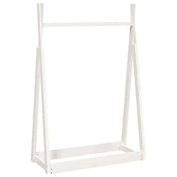 vidaXL Solid Wood Pine Clothes Rack Wardrobe Coat Rack Hanger Multi Colours - white
