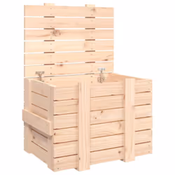 vidaXL Solid Wood Pine Storage Box Blanket Box Multi Colours 58/91x40.5x42 cm - brown, 58 x 40.5 x 42 cm