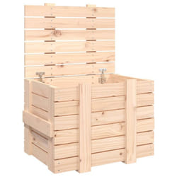 vidaXL Solid Wood Pine Storage Box Blanket Box Multi Colours 58/91x40.5x42 cm - brown, 58 x 40.5 x 42 cm
