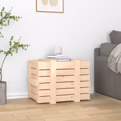 vidaXL Solid Wood Pine Storage Box Blanket Box Multi Colours 58/91x40.5x42 cm - brown, 58 x 40.5 x 42 cm