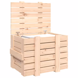 vidaXL Solid Wood Pine Storage Box Blanket Box Multi Colours 58/91x40.5x42 cm - brown, 58 x 40.5 x 42 cm - Additional view 4