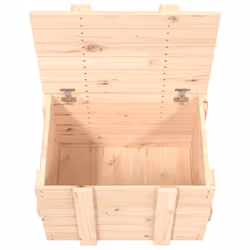 vidaXL Solid Wood Pine Storage Box Blanket Box Multi Colours 58/91x40.5x42 cm - brown, 58 x 40.5 x 42 cm - Additional view 8