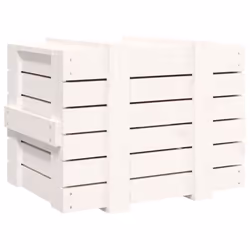 vidaXL Solid Wood Pine Storage Box Blanket Box Multi Colours 58/91x40.5x42 cm - white, 58 x 40.5 x 42 cm - Additional view 5