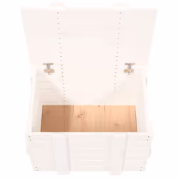 vidaXL Solid Wood Pine Storage Box Blanket Box Multi Colours 58/91x40.5x42 cm - white, 58 x 40.5 x 42 cm - Additional view 8