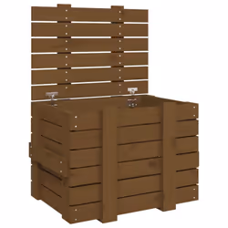 vidaXL Solid Wood Pine Storage Box Blanket Box Multi Colours 58/91x40.5x42 cm - honey brown, 58 x 40.5 x 42 cm