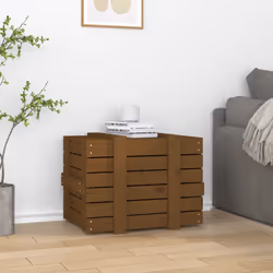 vidaXL Solid Wood Pine Storage Box Blanket Box Multi Colours 58/91x40.5x42 cm - honey brown, 58 x 40.5 x 42 cm