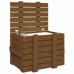vidaXL Solid Wood Pine Storage Box Blanket Box Multi Colours 58/91x40.5x42 cm - honey brown, 58 x 40.5 x 42 cm - Additional view 4