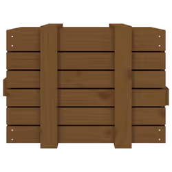 vidaXL Solid Wood Pine Storage Box Blanket Box Multi Colours 58/91x40.5x42 cm - honey brown, 58 x 40.5 x 42 cm - Additional view 6