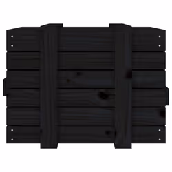 vidaXL Solid Wood Pine Storage Box Blanket Box Multi Colours 58/91x40.5x42 cm - black, 58 x 40.5 x 42 cm - Additional view 6