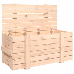 vidaXL Solid Wood Pine Storage Box Blanket Box Multi Colours 58/91x40.5x42 cm - brown, 91 x 40.5 x 42 cm