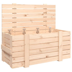 vidaXL Solid Wood Pine Storage Box Blanket Box Multi Colours 58/91x40.5x42 cm - brown, 91 x 40.5 x 42 cm