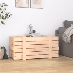 vidaXL Solid Wood Pine Storage Box Blanket Box Multi Colours 58/91x40.5x42 cm - brown, 91 x 40.5 x 42 cm