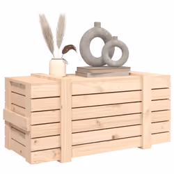 vidaXL Solid Wood Pine Storage Box Blanket Box Multi Colours 58/91x40.5x42 cm - brown, 91 x 40.5 x 42 cm - Additional view 4