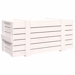 vidaXL Solid Wood Pine Storage Box Blanket Box Multi Colours 58/91x40.5x42 cm - white, 91 x 40.5 x 42 cm - Additional view 5