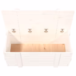 vidaXL Solid Wood Pine Storage Box Blanket Box Multi Colours 58/91x40.5x42 cm - white, 91 x 40.5 x 42 cm - Additional view 8