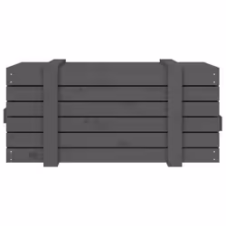 vidaXL Solid Wood Pine Storage Box Blanket Box Multi Colours 58/91x40.5x42 cm - grey, 91 x 40.5 x 42 cm - Additional view 6