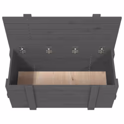 vidaXL Solid Wood Pine Storage Box Blanket Box Multi Colours 58/91x40.5x42 cm - grey, 91 x 40.5 x 42 cm - Additional view 8