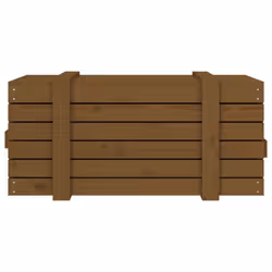 vidaXL Solid Wood Pine Storage Box Blanket Box Multi Colours 58/91x40.5x42 cm - honey brown, 91 x 40.5 x 42 cm - Additional view 6