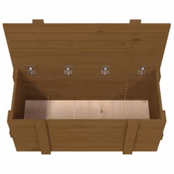 vidaXL Solid Wood Pine Storage Box Blanket Box Multi Colours 58/91x40.5x42 cm - honey brown, 91 x 40.5 x 42 cm - Additional view 8