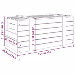 vidaXL Solid Wood Pine Storage Box Blanket Box Multi Colours 58/91x40.5x42 cm - black, 91 x 40.5 x 42 cm
