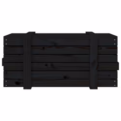 vidaXL Solid Wood Pine Storage Box Blanket Box Multi Colours 58/91x40.5x42 cm - black, 91 x 40.5 x 42 cm - Additional view 6