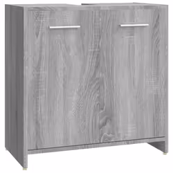 vidaXL Bathroom Furniture Set 4 Piece Storage Cabinet Cupboard Multi Colours - grey sonoma - Additional view 6