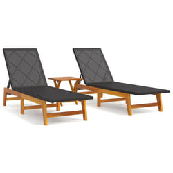 VidaXL 3154402 outdoor chair Terrace Acacia wood Black, Brown